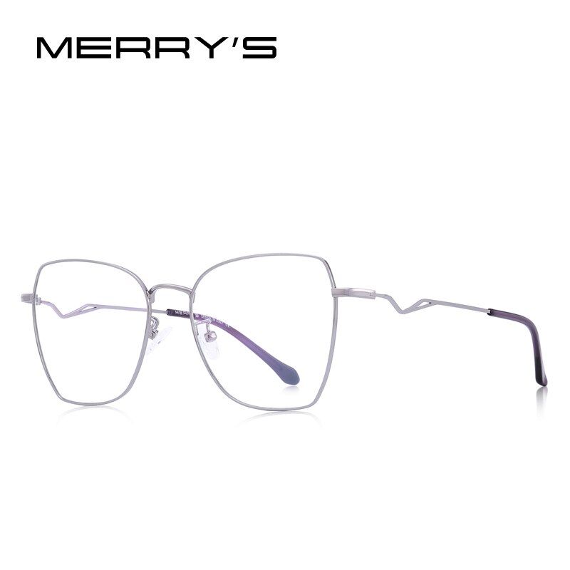 MERRYS Women Trending Glasses Frame Ladies Myopia Prescription Optical Eyeglasses S2021: C02 Silver