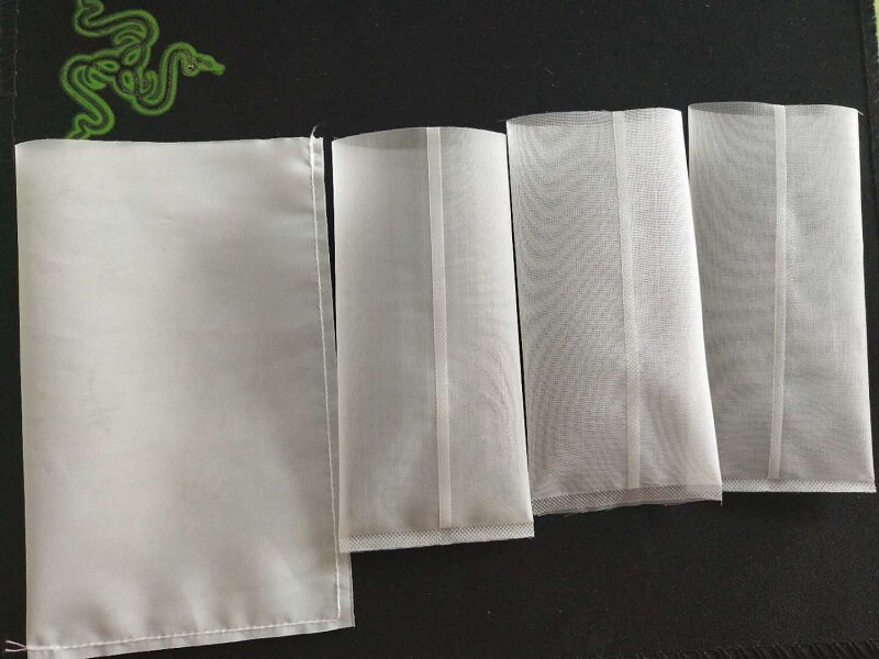 Sealing Good 25u Micron 2.5x4 inch Nylon Mesh Rosin Oil Press Filter Bags Strong Nylon White Screen with Flap 100pcs