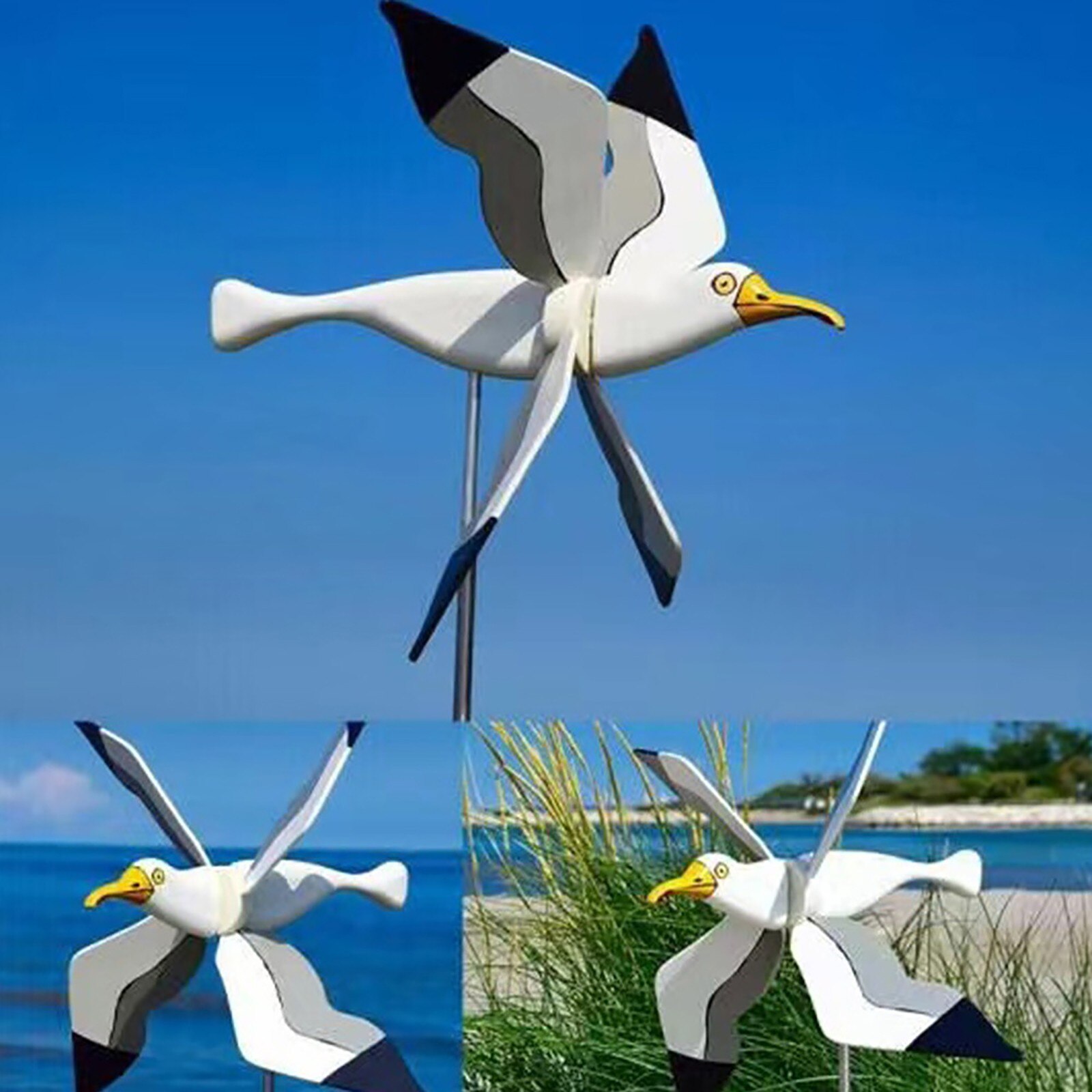 Whirligig-asuka serie vindmølle hvirvlende papegøjer have græsplæne vindmølle dekoration gårdsplads dekoration boligindretning vindspinnere: B