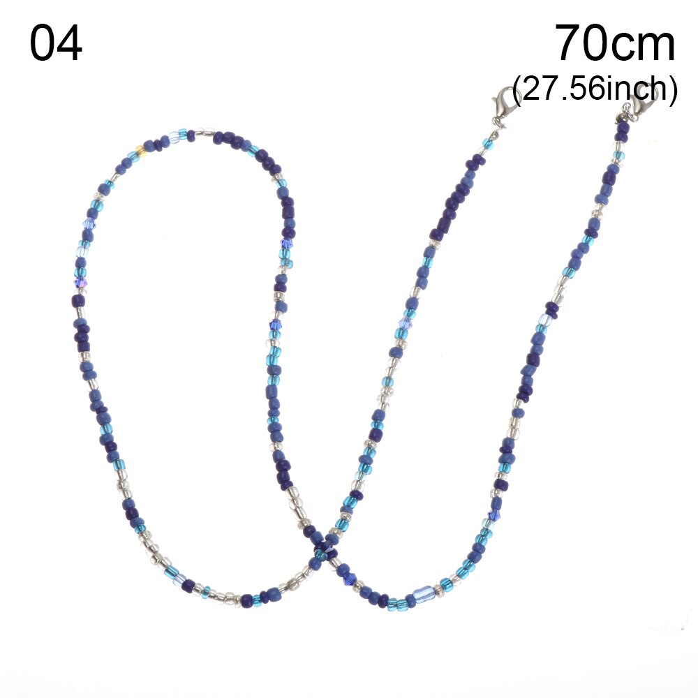 Telefoonkoorden met kralen van acryl, gezichtsmasker, anti-verliesketting, brillenkoord, nekkoordhouder, antislipaccessoires: 70 cm kleuren 4