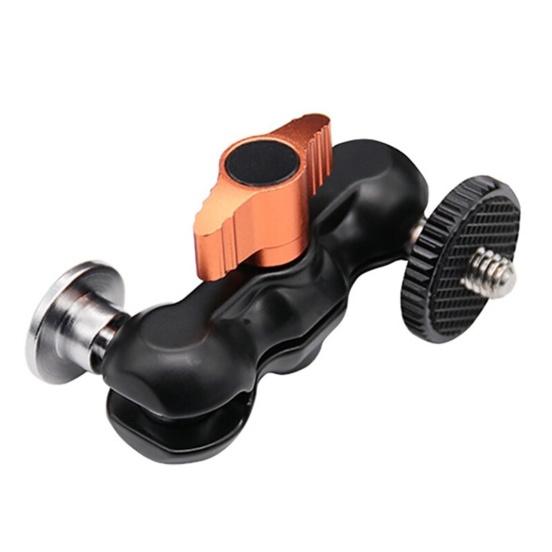 Draagbare Dubbele Balhoofd Voor Slr Camera Magic Arm Gimbal Monitor Bracket Ball Hoofd Vreemde Hand Kleine Erwt Clip