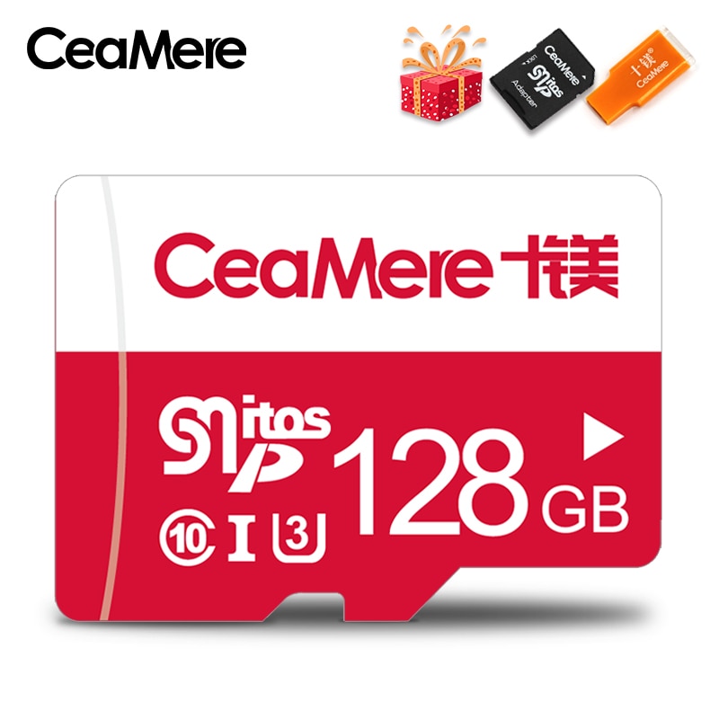 Tarjeta de memoria CeaMere 256GB 128GB 64GB U3 UHS-3 32GB tarjeta Micro sd Class10 UHS-1 tarjeta de memoria flash Microsd TF/SD para tableta