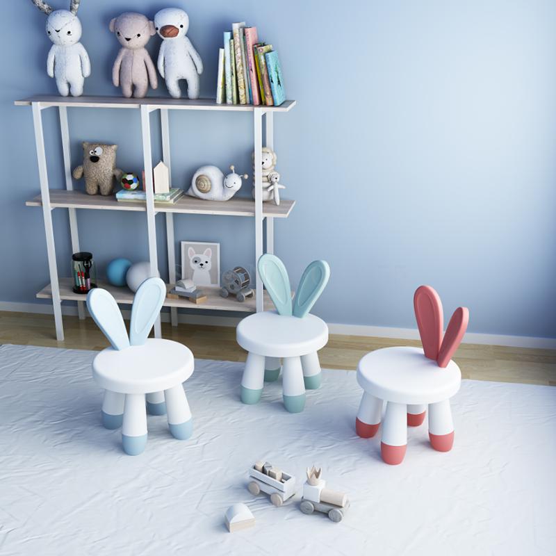 Taburete para bebé, asiento trasero de dibujos animados, banco pequeño de plástico grueso para niño, silla para bebé, hogar