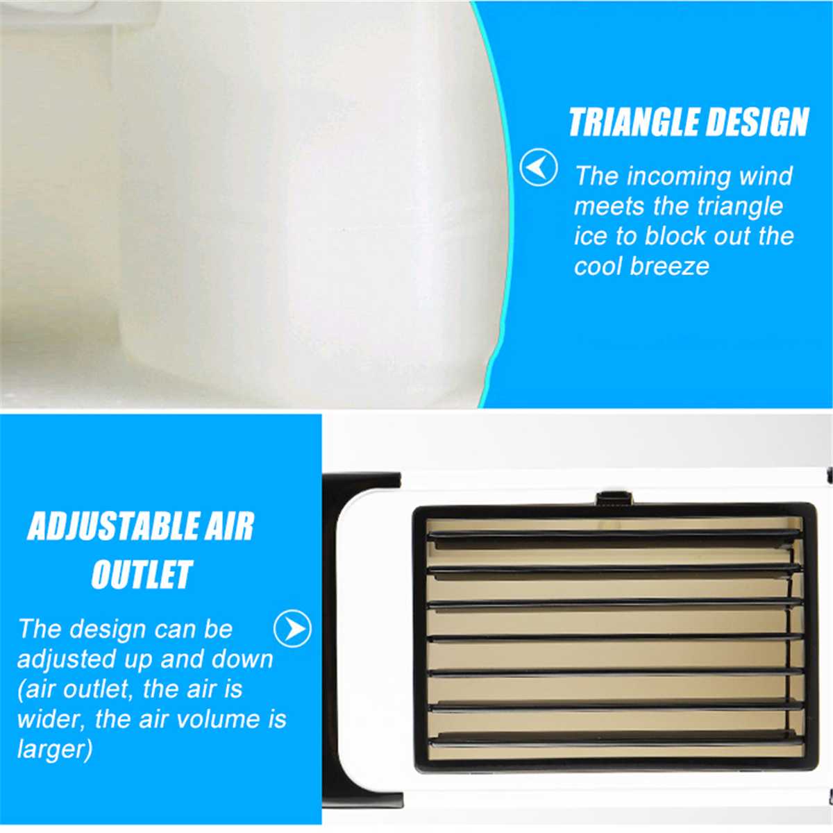 Mini Draagbare Airconditioner Ventilator Luchtbevochtiger Met Licht Air Cooler Usb Koelventilator Airconditioning Voor Home Office 5V