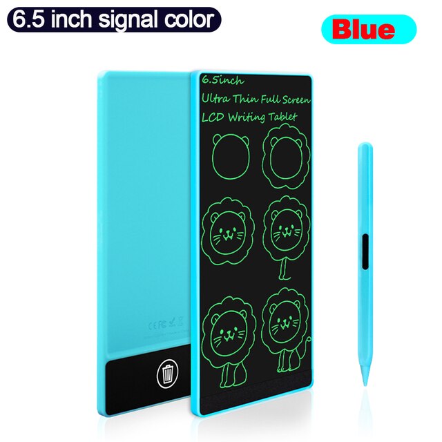 6.5/9.5/11.5 Inch Smart Writing Board Drawing Tablet LCD Screen Writing Graphic Tablets Electronic Handwriting Pad with Pen: 6.5-signal-blue
