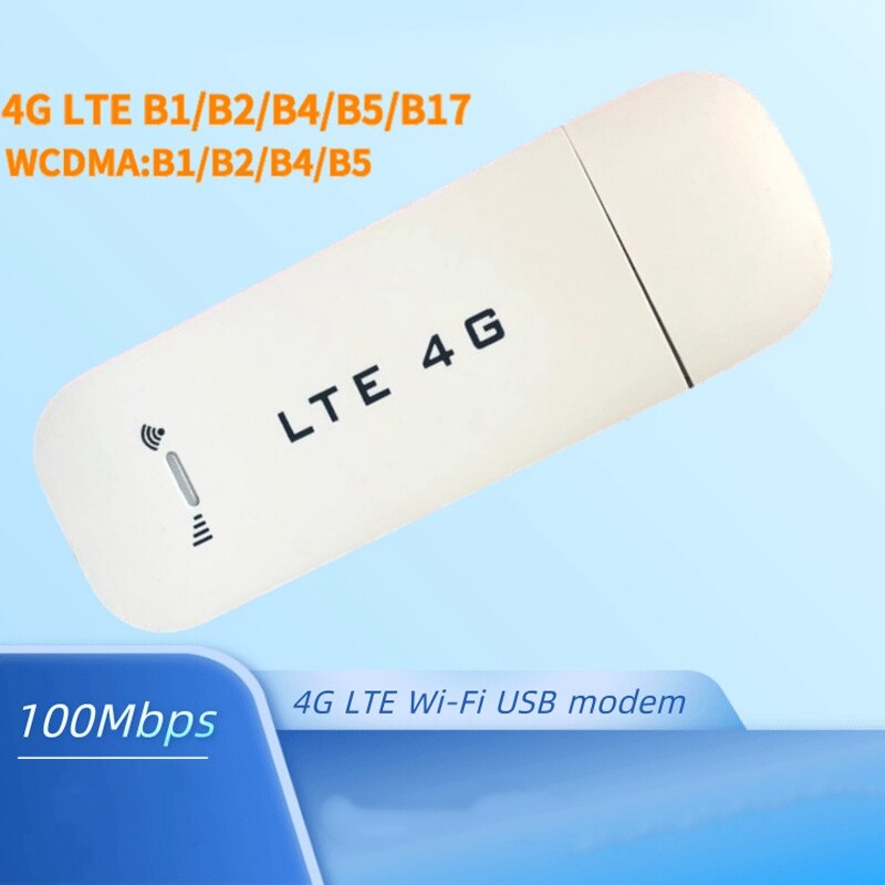 100Mbps 4G LTE USB Wifi Modem 4G USB Dongle Car Wifi Router Lte 4G WiFi Dongle Network Adaptor with Sim Card Slot