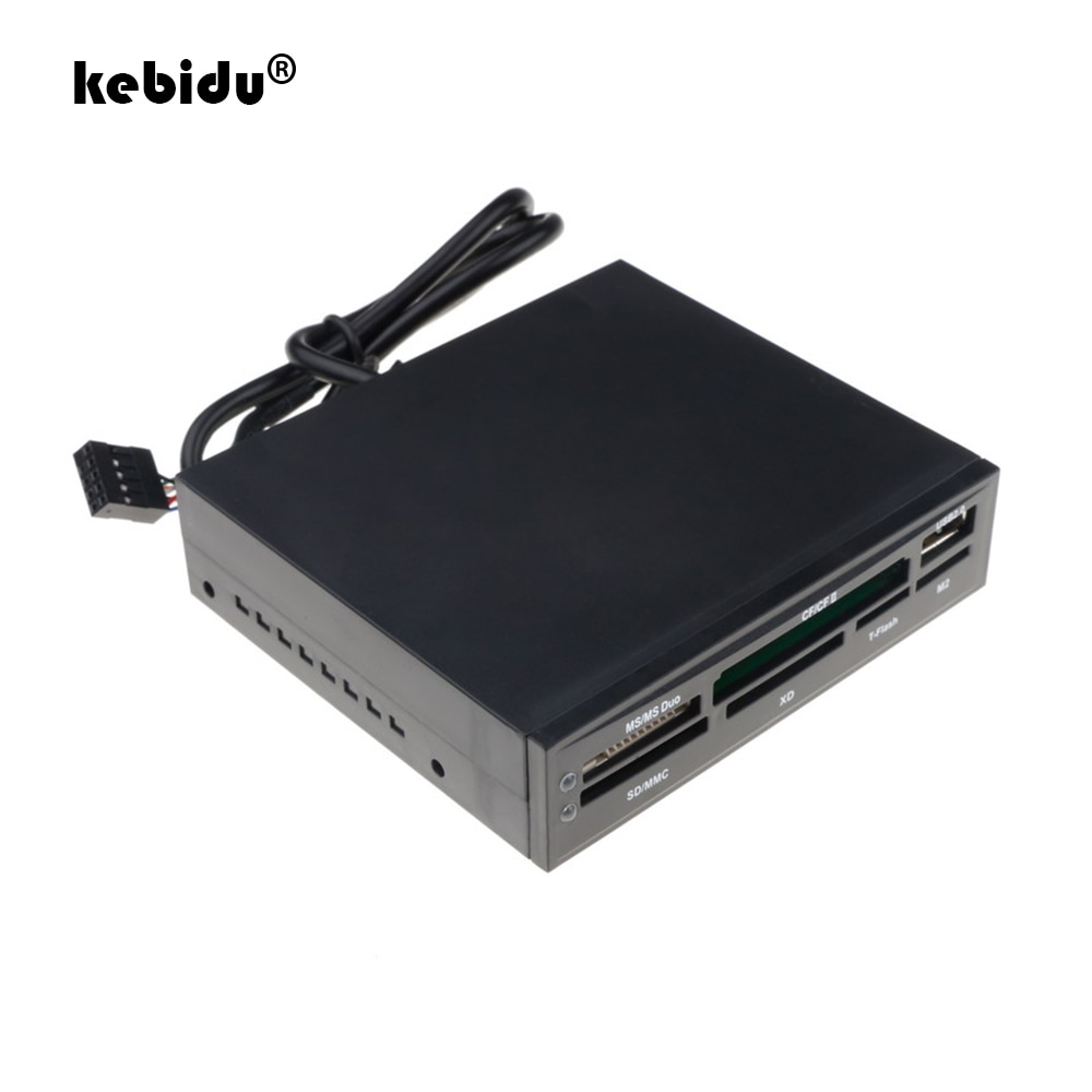 All In 1 3.5 inch USB 2.0 Internal Floopy Bay Front Panel Card Reader USB Flash Memory For XD/SD/CF/T-Flash/MS Card Reader