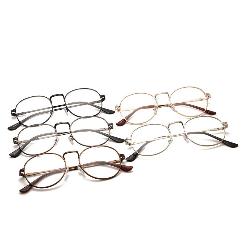 Vintage Metalen Brillen Anti-Blauw Licht Vrouwen Optiek Bijziendheid Bril Klassieke Mode Ronde Frame Bril Computer Mannen