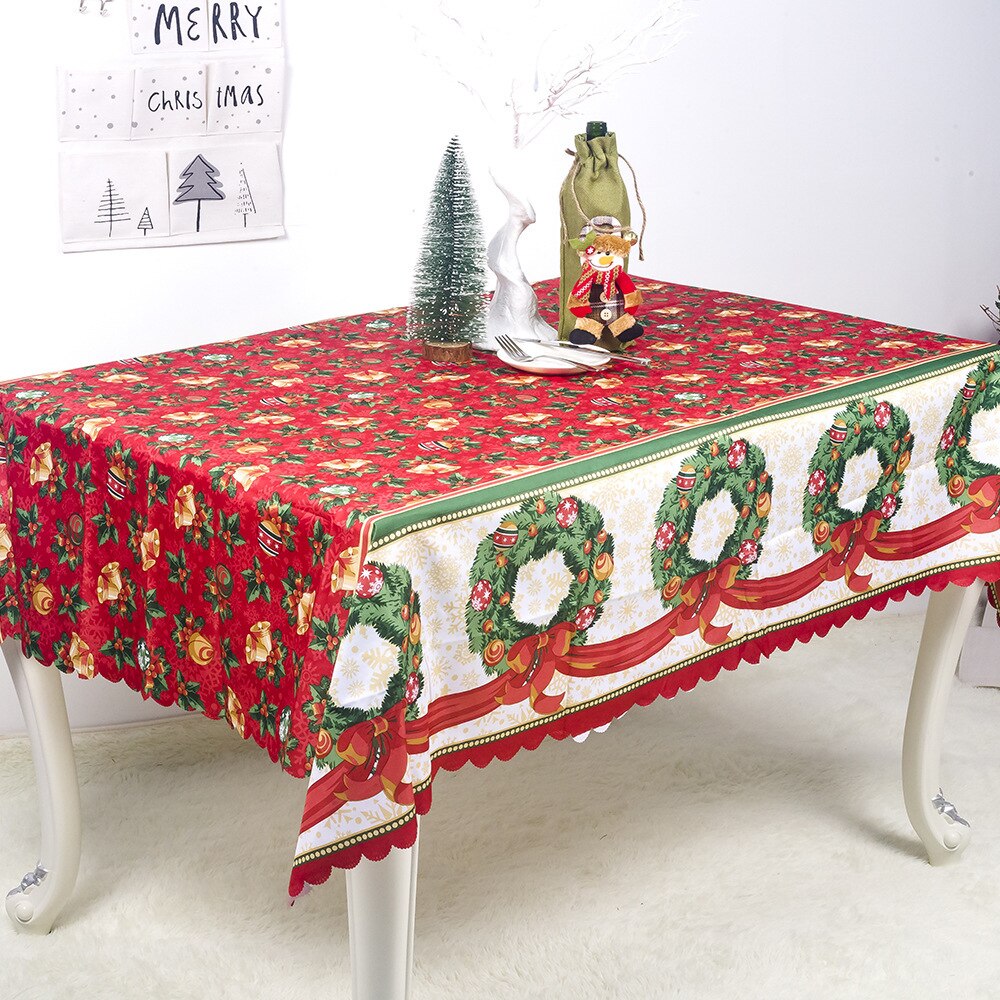 2 pçs novo estilo decorações de natal impresso toalha de mesa de natal decorações de mesa antifouling descartável capa de mesa