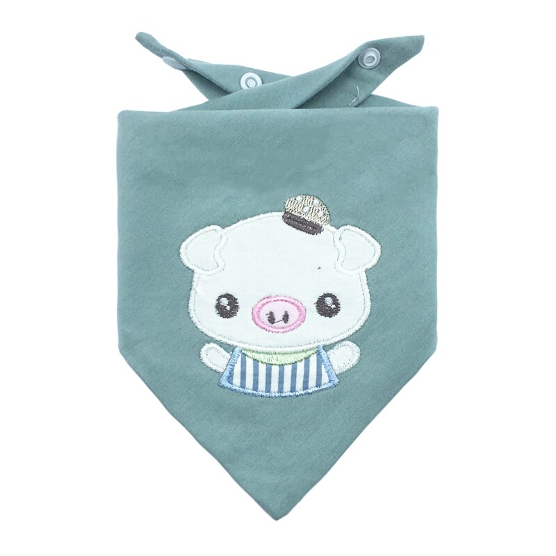 Baby Feeding Bibs Print Bandana Burp Cloths Saliva Bibs Newborn Infant Care Toddler Scarf Animal Double Sides Cotton: CZJ005C1