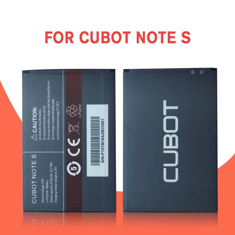 CUBOT Note S Batterij 4150 mAh 100% Originele Vervanging backup batterij Voor CUBOT Note S Mobiele Telefoon + In voorraad