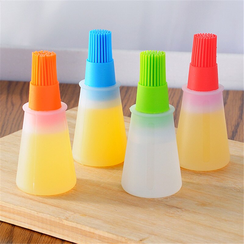 1 Pcs Portable Silicone Oil Bottle Brush Grill Oil Brushes Liquid Oil Pastry Baking BBQ High-temperature Resistance Kitchen Tool