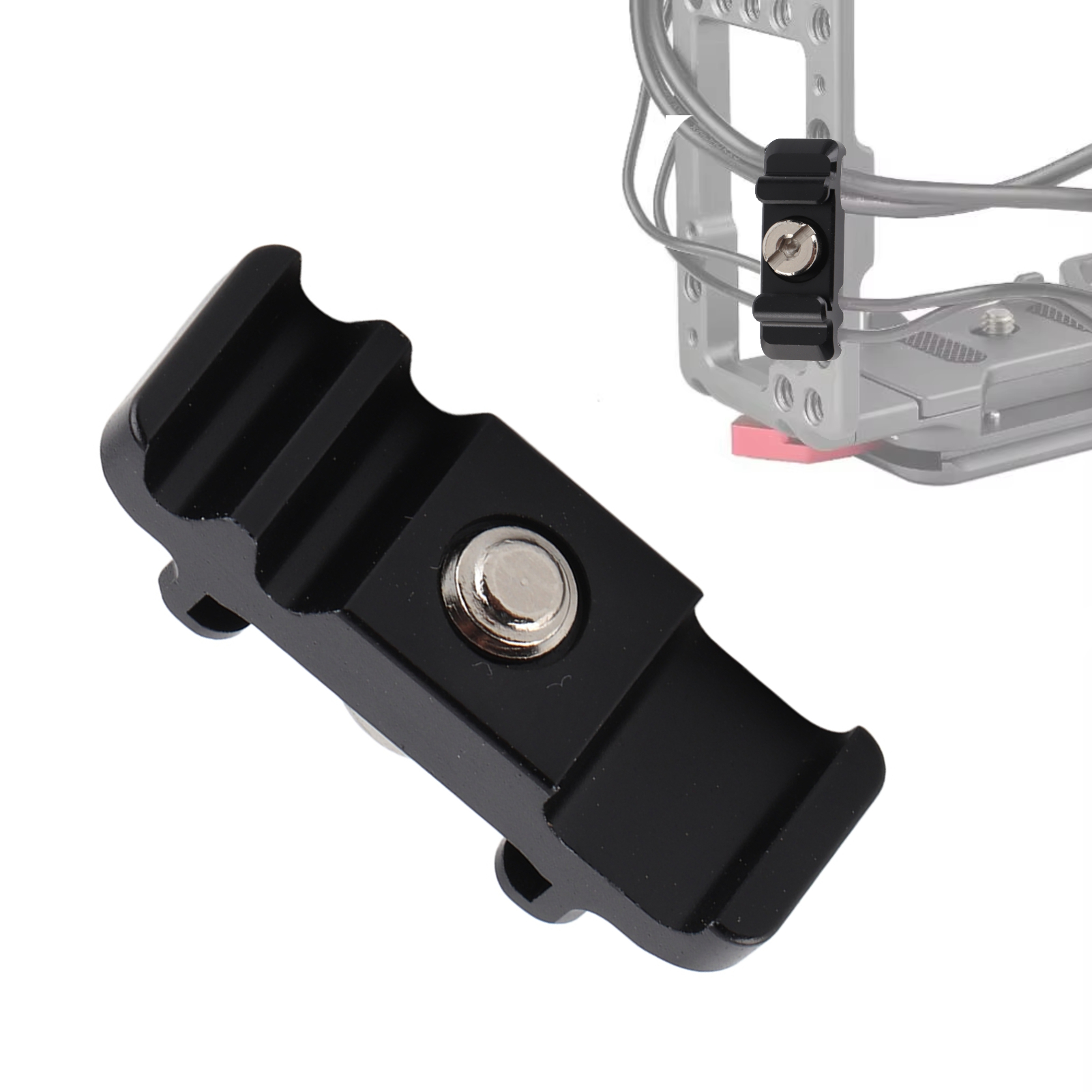 DSLR Camera Cable Clamp Portable Cage L plate Fitting Wire Clip Organizer with 1/4 inch Screw Universal for SLR DSLR Camera Rig