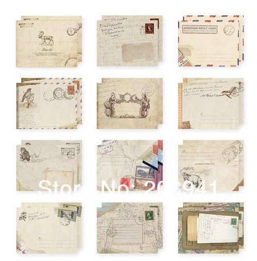 120pcs/lot 100*80mm Vintage Retro Paper European Style Mini Office School Supply Padded Envelopes
