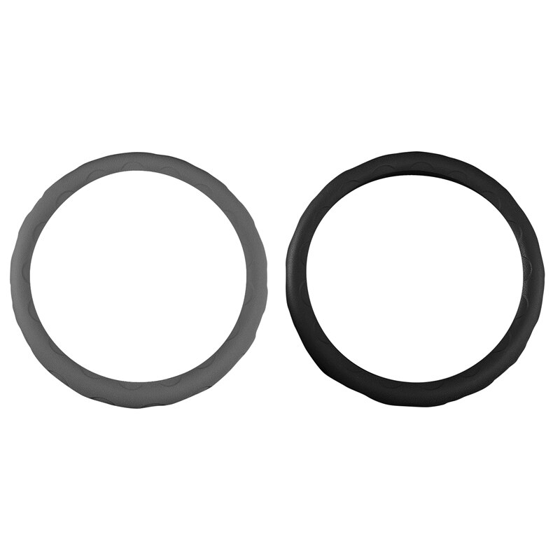 universell silikagel-rattdeksel til bil anti-skli sklisikkert slitesterk 38cm/15 tommers rattdeksel