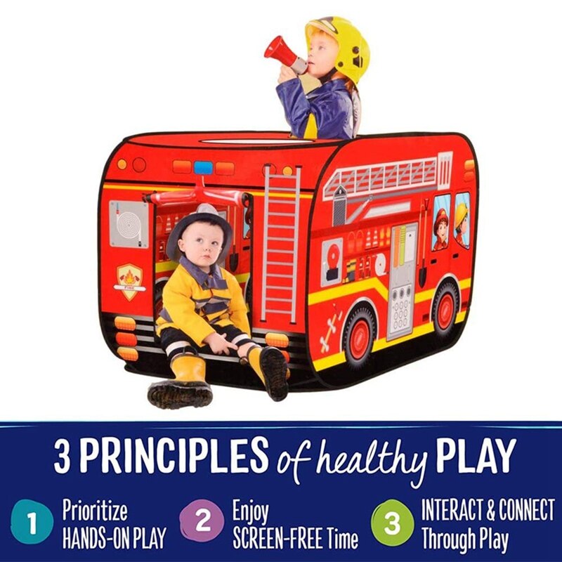 Politie Truck Kids Play Tent Kinderen Spelen Tent Opvouwbare Indoor En Outdoor Speelhuisje Voor Kinderen Peuters Jongens Meisje