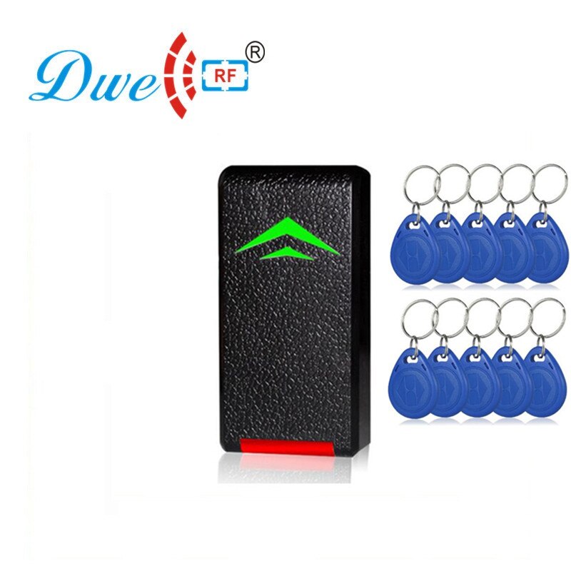rfid reader wiegand 26 scaner rf id 12V 125khz antenna rfid protection door card readers: reader and 10 tags