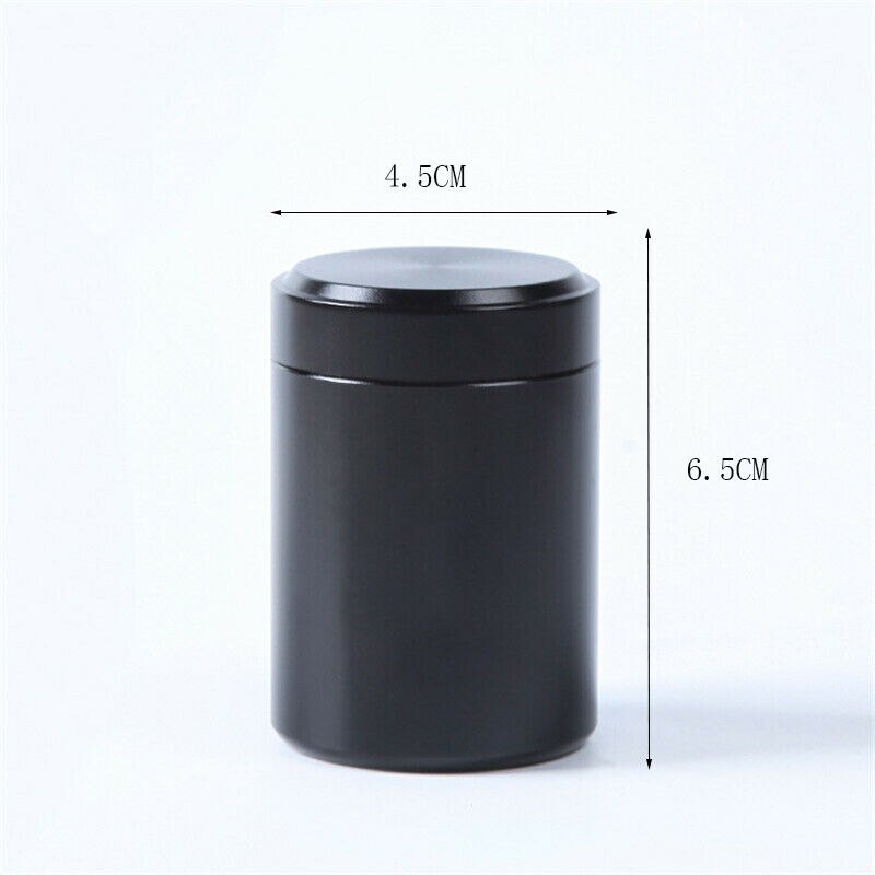 1 contenedor hermético a prueba de olores, contenedor de aluminio Para hierbas, té, lata sellada de Metal, tarros, contenedores de té