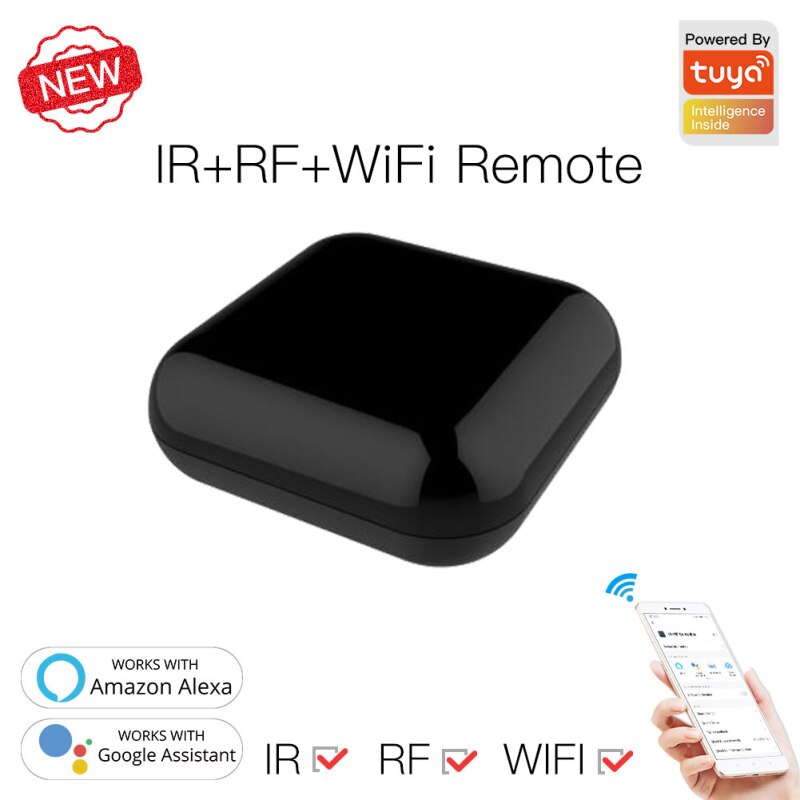 Smart Wireless Rf + Ir + Wifi Universele Afstandsbediening Tuya App Voice Control 433/315Mhz Werken Met alexa Google Thuis Voor Tv A/C