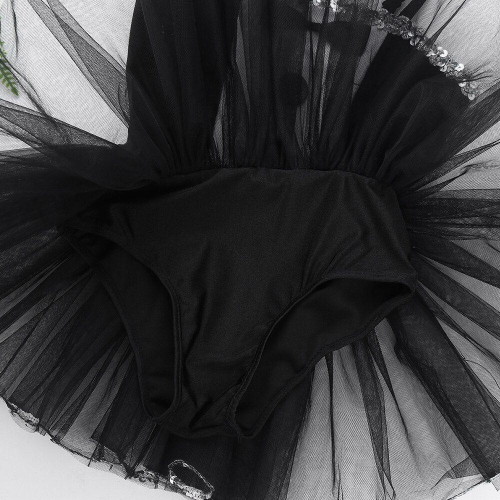 Girls Tuxedo Look Tutu Ballet Dance Costume Sequins Trimming Gymnastics Leotard Ballet Mesh Tutu Dress ballerina dress kids Girl