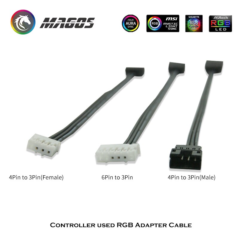 RGB Adapter Cable For Controller, Small 6Pin To 3Pin(4-1) PC Accessories