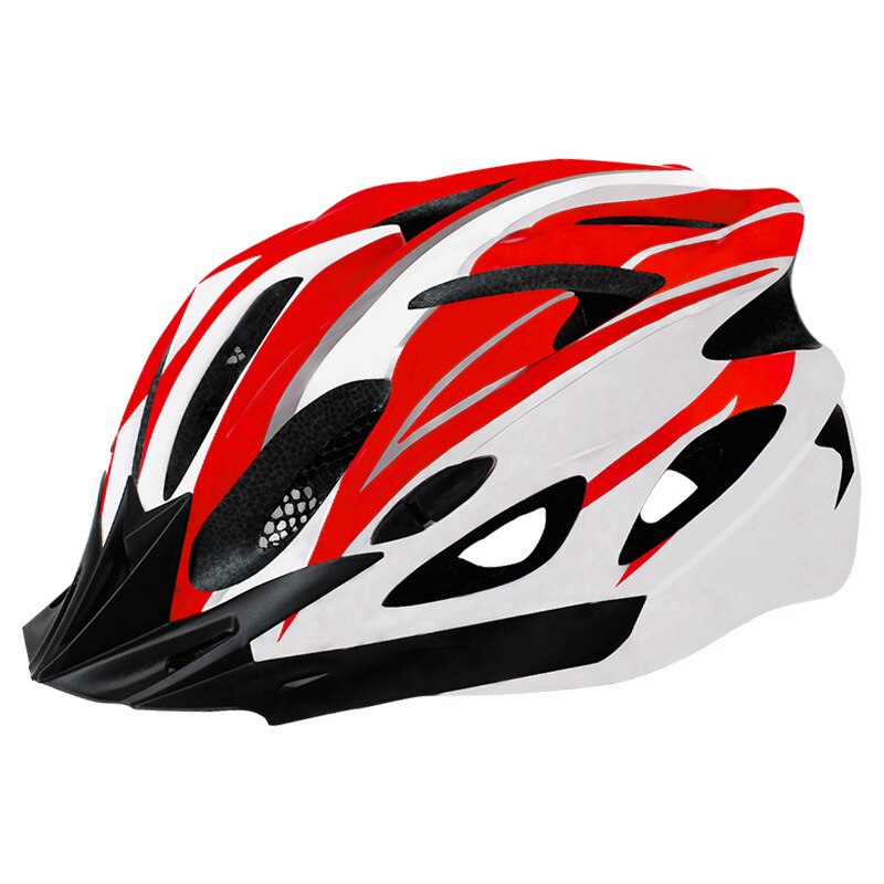 ZOUZHAN road and mountain bike helmet, one-piece cool bicycle helmet, protective outdoor helmet for men and women: Red and white