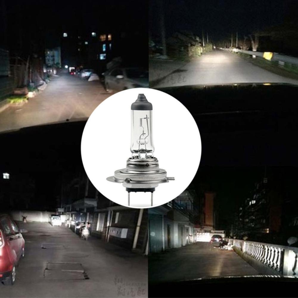Lámpara halógena de bombilla halógena H7, 12V, 55W, luz azul clara, faro fuerte, Bombilla de penetración de vidrio para coche L6X6
