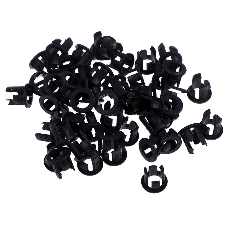50 stk. nyttig sort plastik 3mm 5mm lampe ledet diodeholder sort klipsbeslagsstikmontering