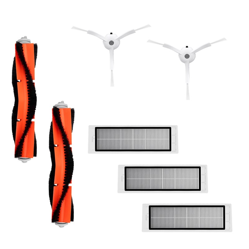 Komplett set robotdelar till xiaomi 1 gen 2 gen 1s gen mi robotdammsugare sdjqr 01rr sdjqr 02rr sdjqr 03rr ( huvudsidoborste hepa-filter): Sätt  c 7 st