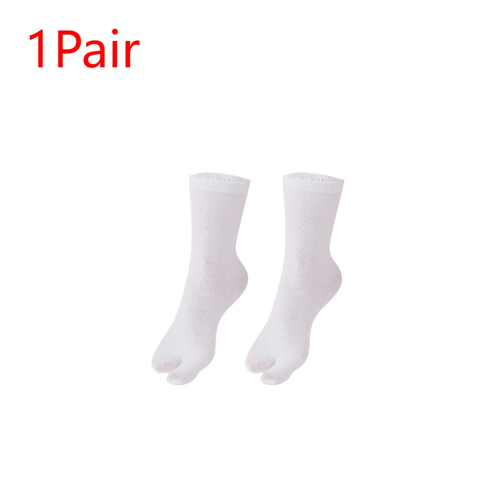 1-5PCS Women/Men Unisex Japanese Kimono Flip Flop Sandal Split Two Toes Sock Tabi Geta Cotton Socks: Clear
