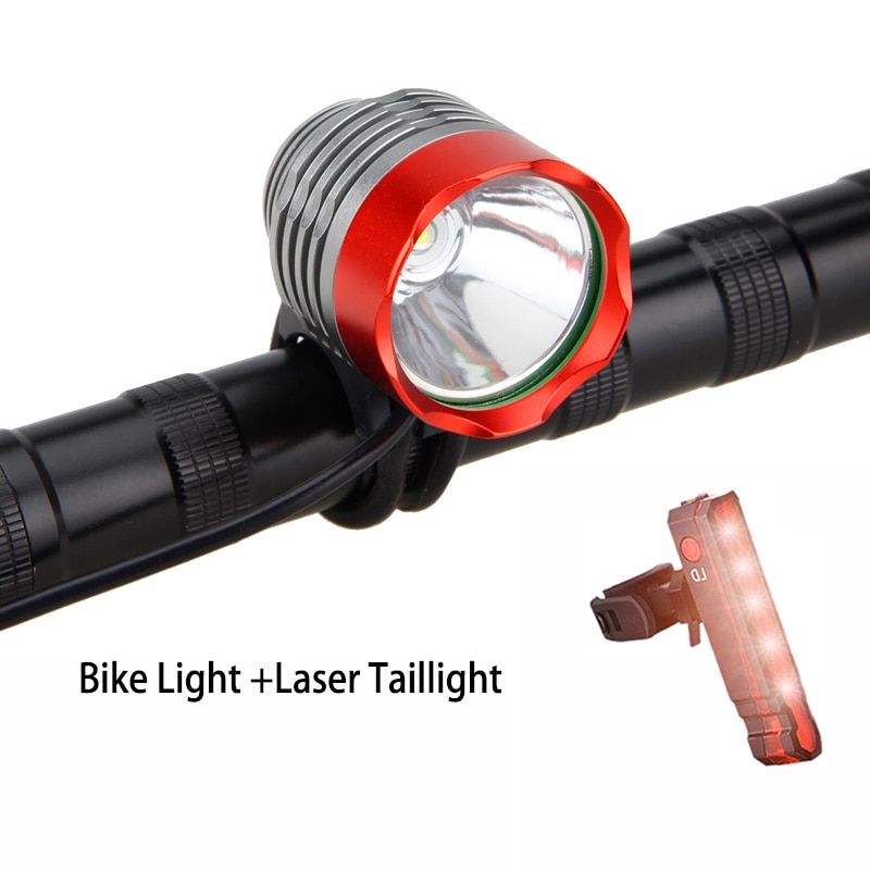 2 In 1 Koplamp Fiets Lamp 8000 Lumen Xm-L T6 Led Fietslicht Voor Hoofdlamp Bike Koplamp + Batterij + Lader + Hoofdband