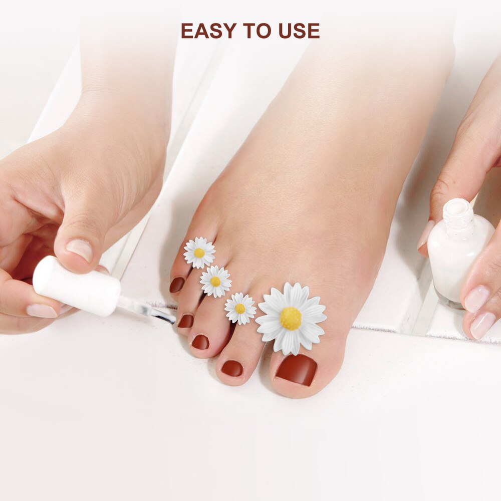 Frcolor 1 sæt dejlige silikone tåskillere tåafstandsstykker til pedicure piger