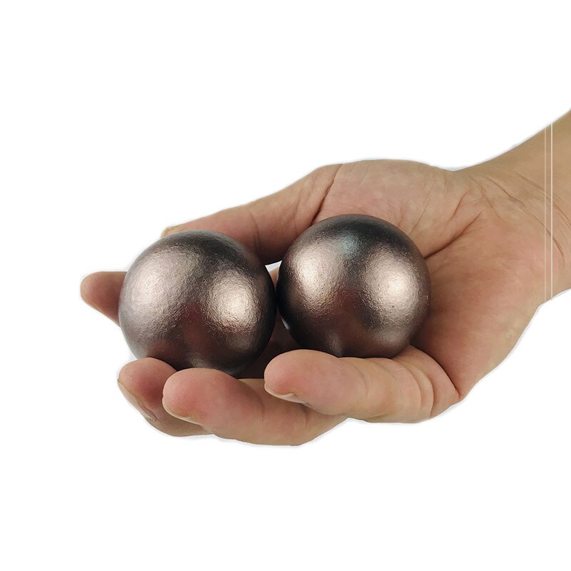 Solid steel ball paint processing baoding ball fitness steel balls handball middle-aged sensory hand ball1pc