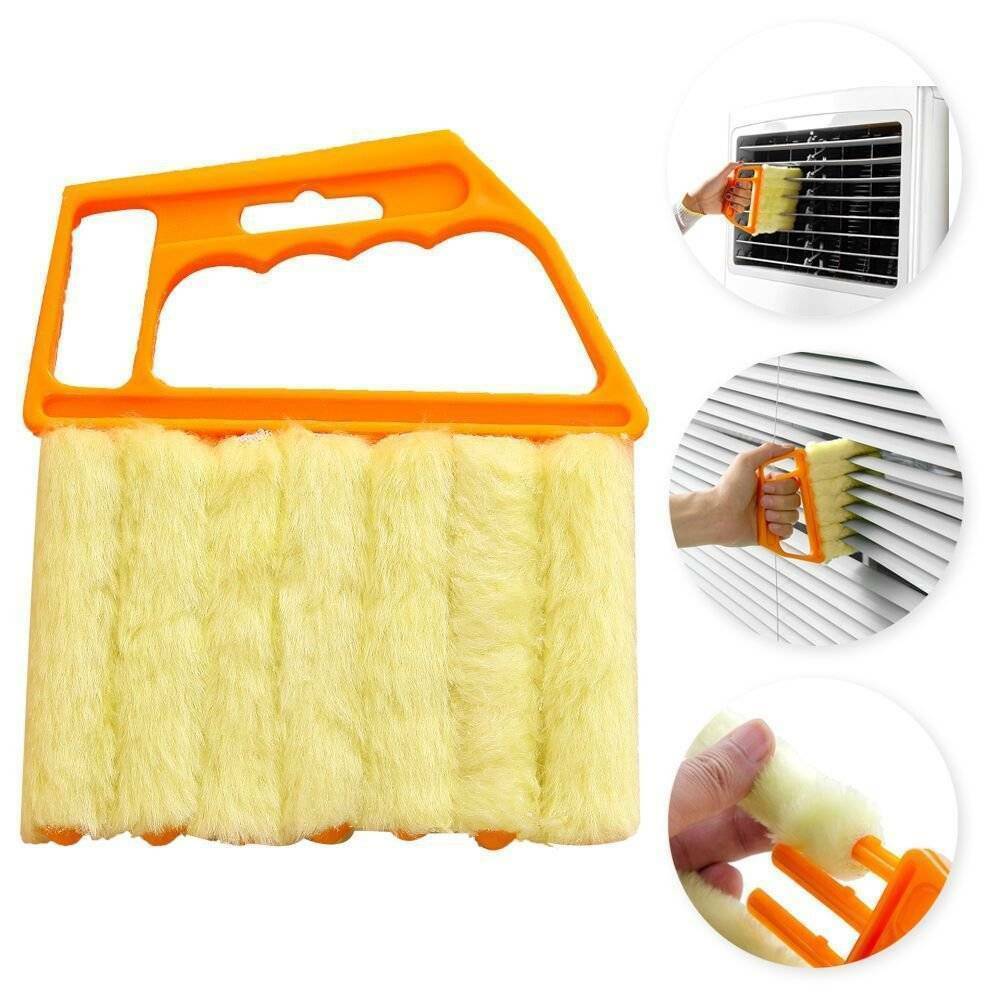 Easy Clean 7 Brush Venetian Blind Cleaner Duster Slats Washable Fabric Cleaning