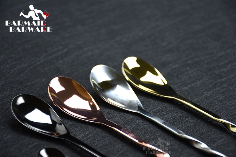 Stainless Steel Cocktail Bar Spoon Hoffman Drink Mixer Bar Stirring Mixing Spoon Stirrer