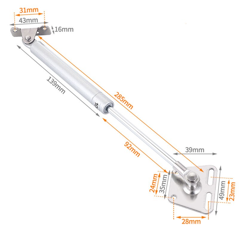 2Pcs Home Cabinet Door Support Hinges Bookcase Door Hydraulic Lifting Rod Furniture Mute Hidden Support Rod Hardware Accessories