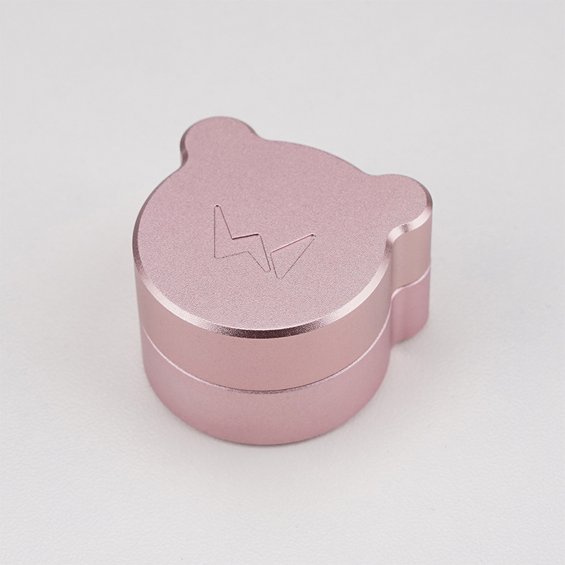 WuqueStudio Mini Bär Schalteröffner Aluminium magnetisch für Kirsche Mx Kailh mechanische Tastatur: Rosa