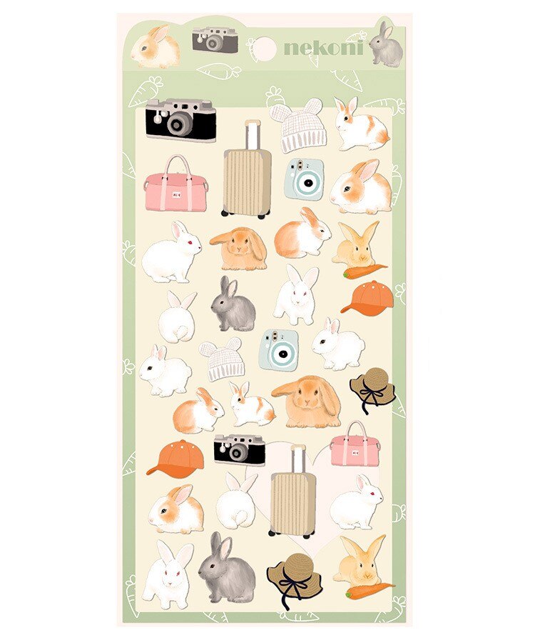 Cute Aesthetic Food Stickers Cake Bread Scrapbooking Journal Sticker Diary DIY Decoration Stationery Hobby Craft Supplies: bunny