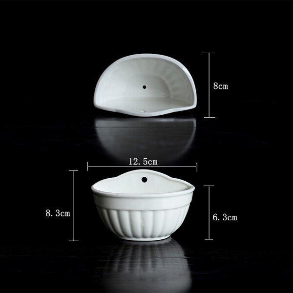 Hengende keramiske sukkulenter planter blomsterpotte mini potter for planter grønne plante plantekasser holder moderne hjemmekontor veggdekorasjon: C