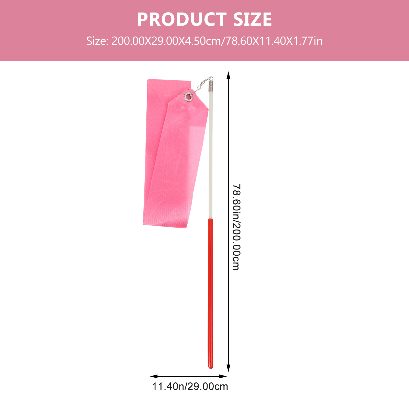 5Pcs Rhythmic Gymnastics Ribbons Portable Dancing Ribbons Party Ribbons