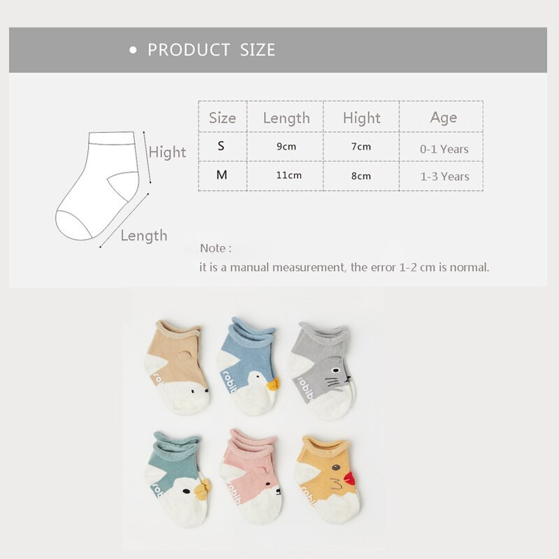 Lente zomer peuter baby jongen meisje dierenprint schattige katoenen sokken kind vloer antislip baby stap sok