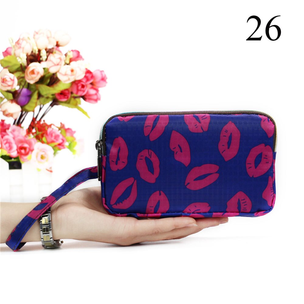 Bolso de mano de gran capacidad de 3 capas, Cartera de lona a la para mujer, bolsa para tarjetas, bolsa para teléfono móvil con cremallera, bolso de mano portátil para mujer, producto en oferta: 26