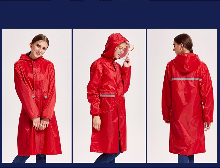 Chubasquero Impermeable de estilo Oxford largo grueso para mujer y hombre impermeables para exteriores impermeables de motocicleta de