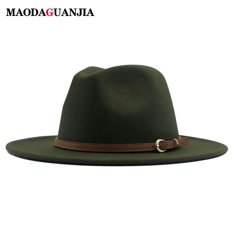 Winter Autumn Imitation Woolen Women Men Ladies Fedoras Top Jazz Hat European American Round Caps Bowler Hats