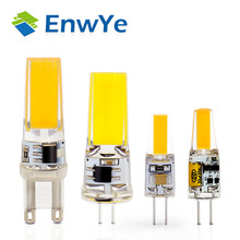 Enwye Led G4 G9 Lamp Ac/Dc Dimmen 12V 220V 3W 6W Cob Smd led Verlichting Verlichting Vervangen Halogeen Spotlight Kroonluchter