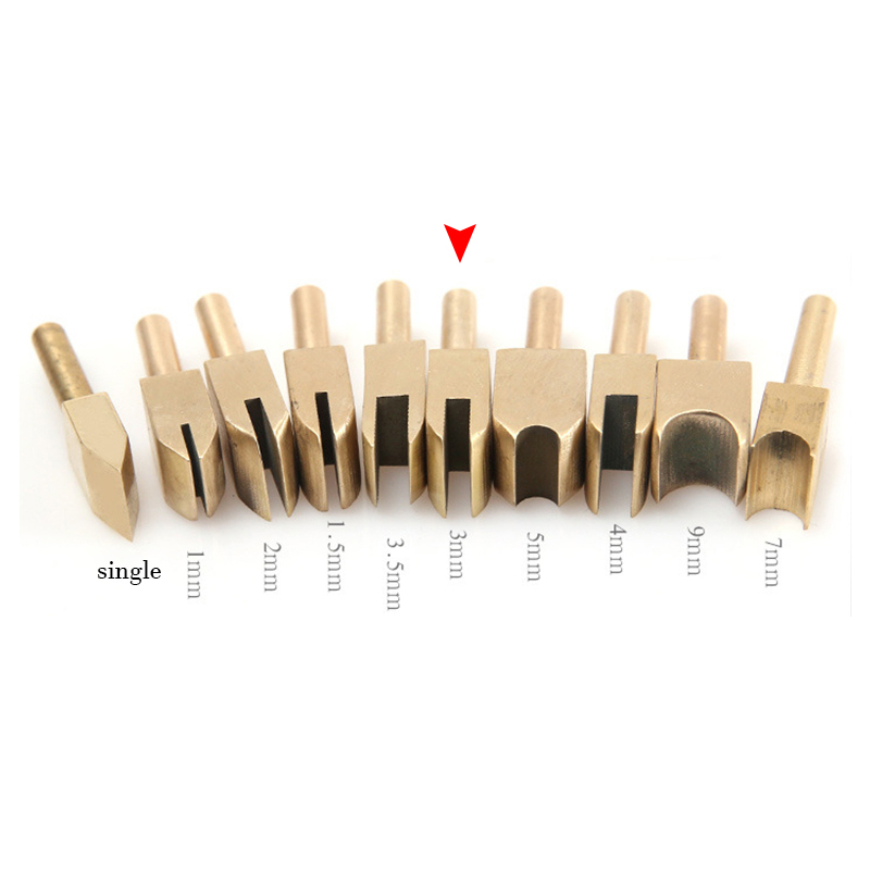 Soudure électrique en laiton pour cuir, 1 ensemble, pointe de fer à souder pour brûler le bord de la presse, ligne de Machine à souder pour l'artisanat du cuir: 3.0mm