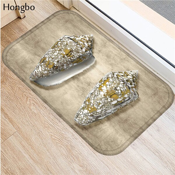 Hongbo halkskyddsmattor marint liv tryckmattor badrumsgolv kök sjöstjärna conch sjöhäst valsköldpadda mönstermattor: 25