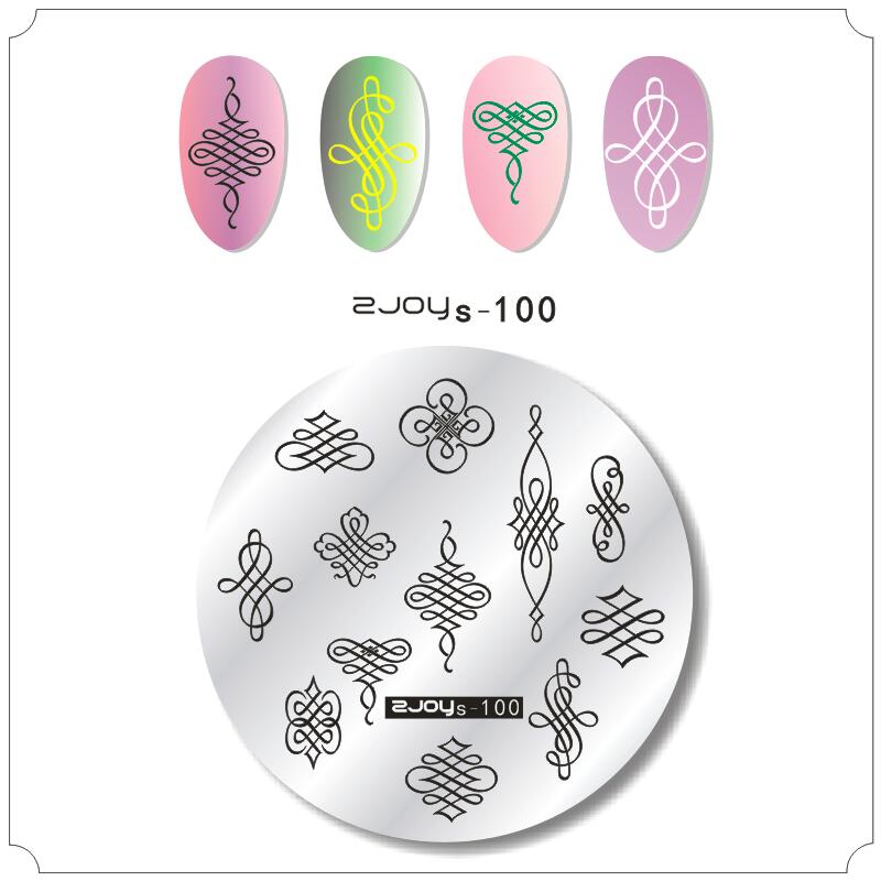 Placas de estampación de uñas de estilo chino Flame Lucky Clould imagen plantilla para decoración de uñas sello Acero inoxidable Nail Art Print Tools: 100