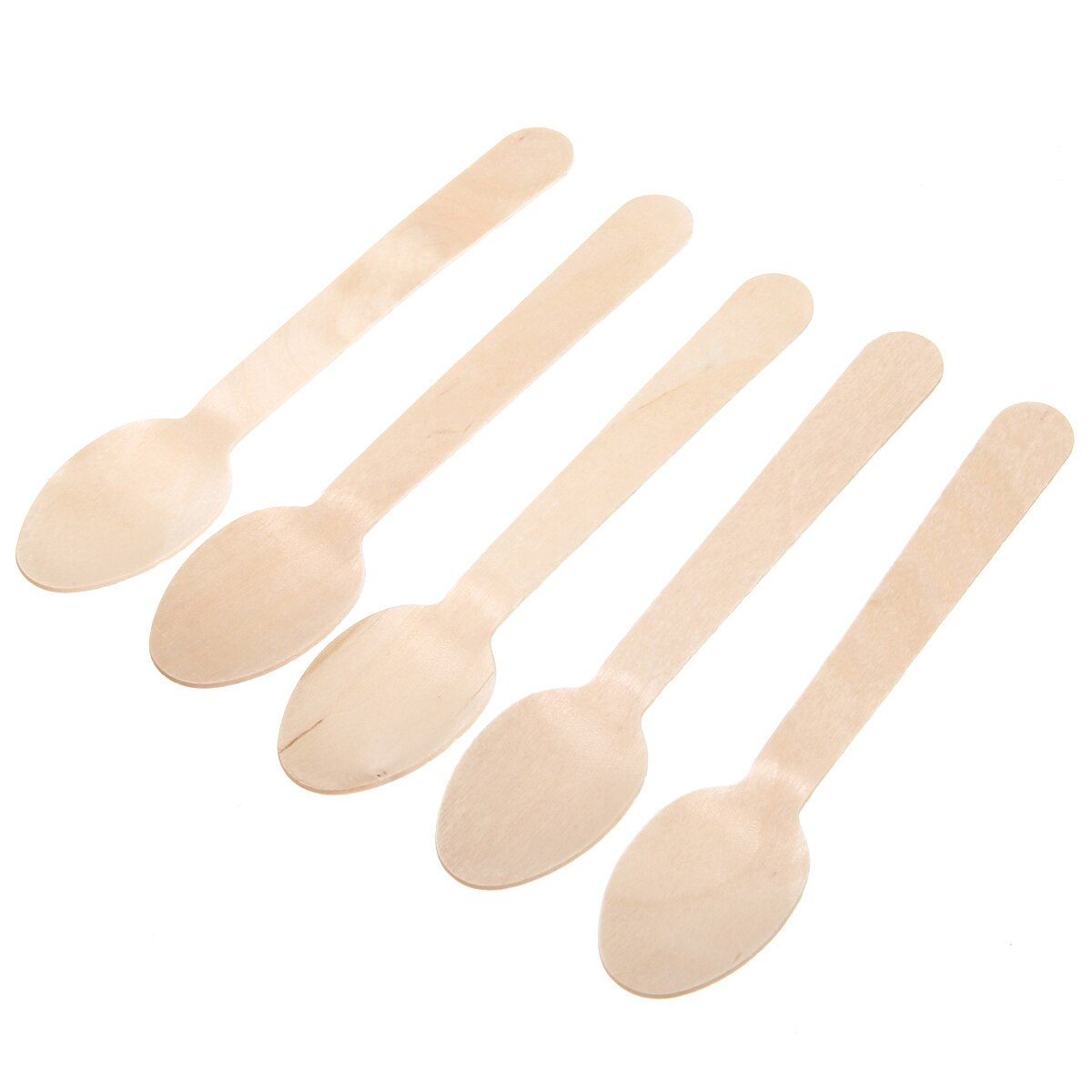 Wooden Disposable Cutlery Forks Spoons 100Pcs Party Dessert Utensils Tableware Wooden Fork Flatware Wood Cutlery Pitchfork