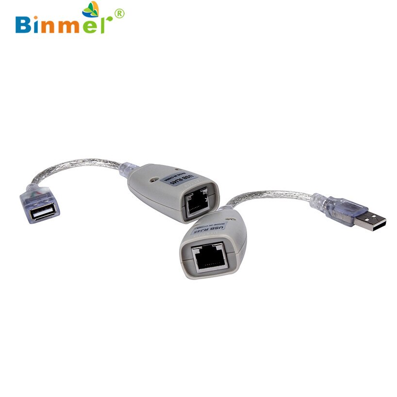 Binmer Free shiping USB Extension Extender Adapter Up To 150ft Using CAT5 RJ45 LAN Cable Sep 12